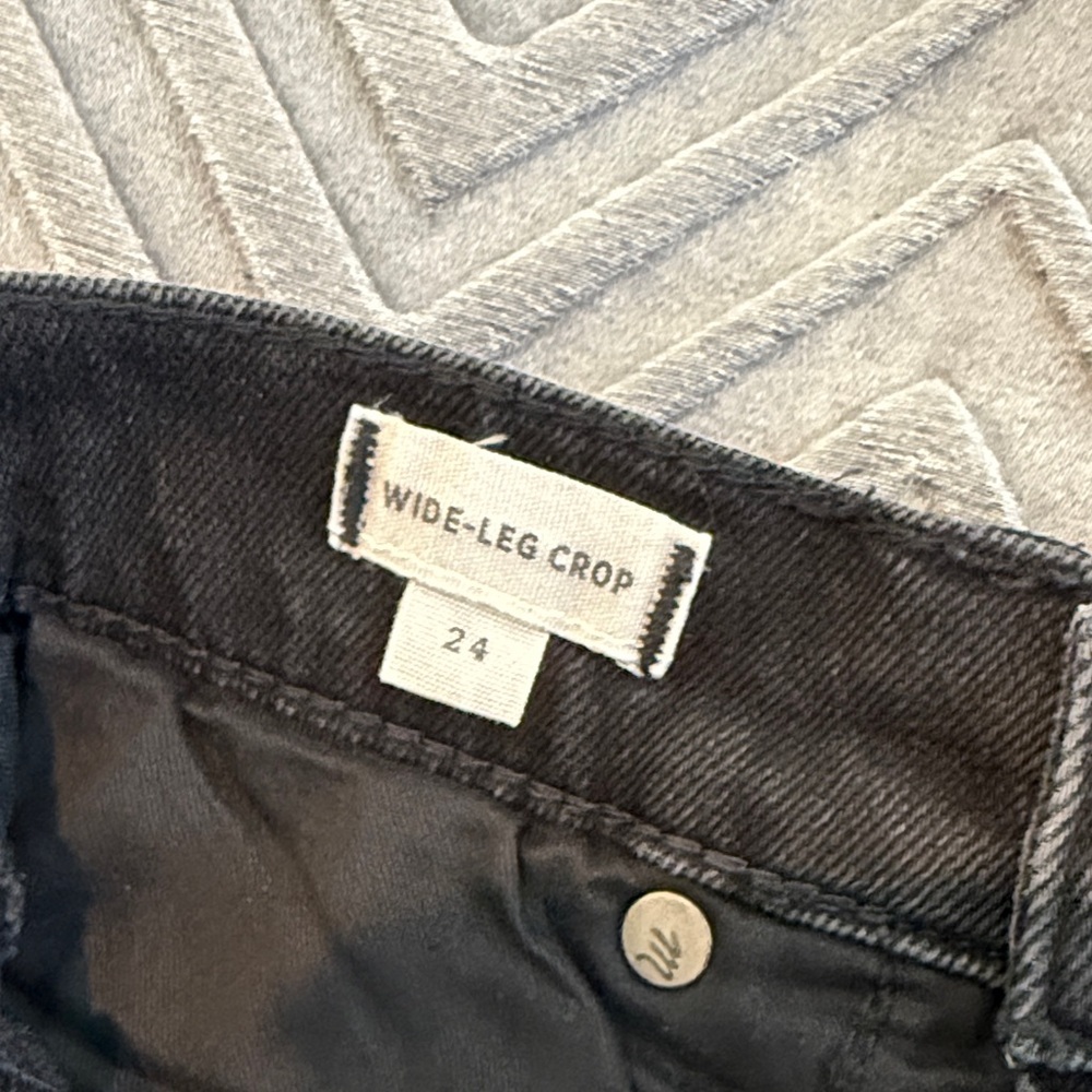 Madewell Wide Leg Crop Jeans Button Front - Picture 6 of 13